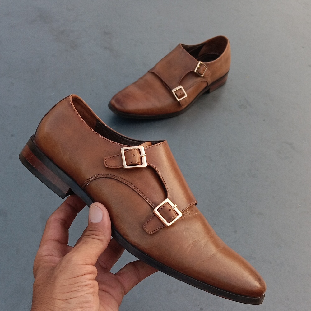 Russo Brunello Men's Hand Made Double Monk Strap Luxury Shoe 👞 - Picture 9 of 17
